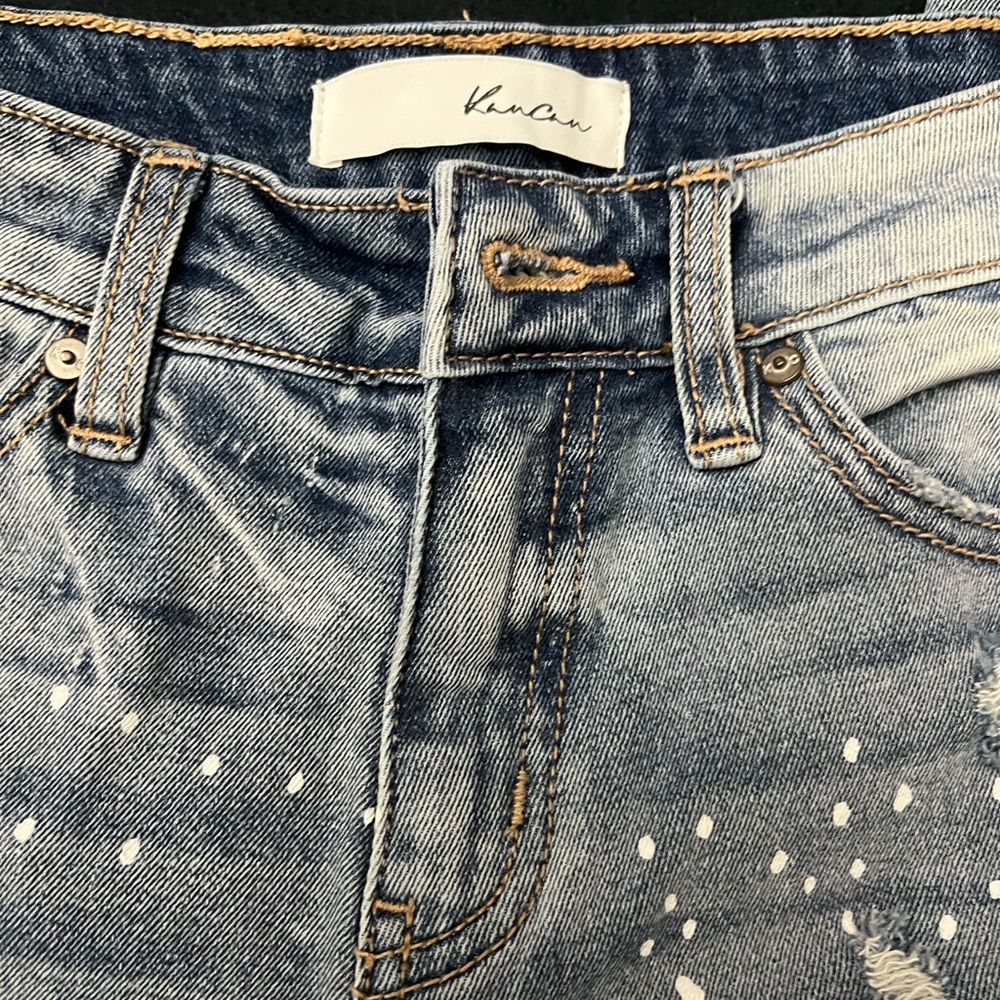 KanCan Faded Blue Ripped Cropped Jeans - Picture 4 of 7